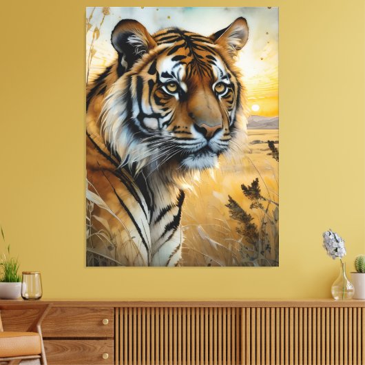 Majestic Tiger Canvas Afdruk (Insitu (Woonkamer))