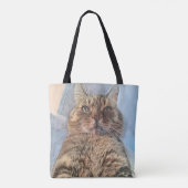 Majestic Tiger Cat Canvas tas (Achterkant)