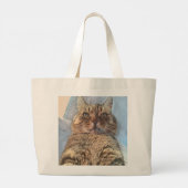 Majestic Tiger Cat Canvas tas (Achterkant)
