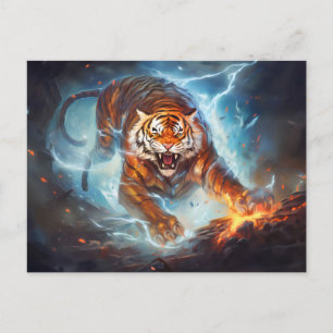 Majestic Tiger Chinese Zodiac Artistry Briefkaart