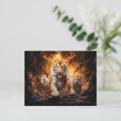 Majestic Tiger Chinese Zodiac Artistry Briefkaart (Staand voorkant)
