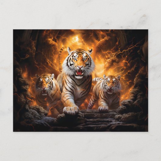 Majestic Tiger Chinese Zodiac Artistry Briefkaart (Voorkant)