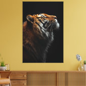 Majestic Tiger Portrait, Strength Royal Confidence Canvas Afdruk (Insitu (Woonkamer))