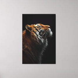 Majestic Tiger Portrait, Strength Royal Confidence Canvas Afdruk