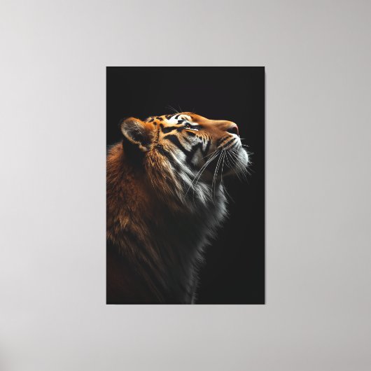 Majestic Tiger Portrait, Strength Royal Confidence Canvas Afdruk (Voorkant)