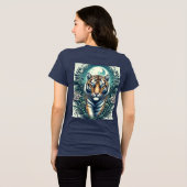 "Majestic Tiger – Power and Grace in Motion" Tri-Blend Shirt (Achterkant volledig)