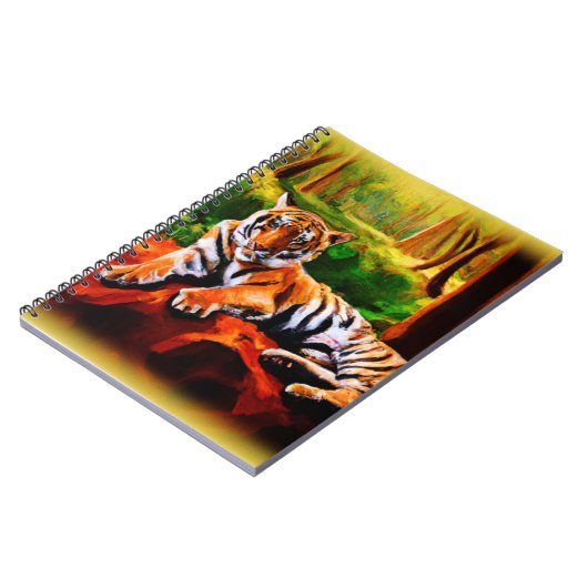 "Majestic Tiger Resting in the Wild". Bestel nu Notitieboek (Linkerzijde)