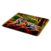 "Majestic Tiger Resting in the Wild". Bestel nu Snijplank (Hoek)