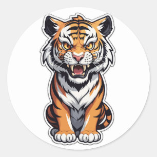 Majestic Tiger Sticker - Laat de ongetemde kracht