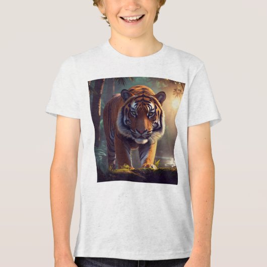 Majestic Tiger Tri-Blend Shirt (Voorkant)