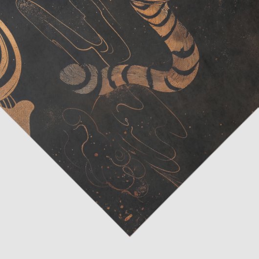 Majestic Tiger Walk Bold Waterverf Art Tissuepapier (Detail)