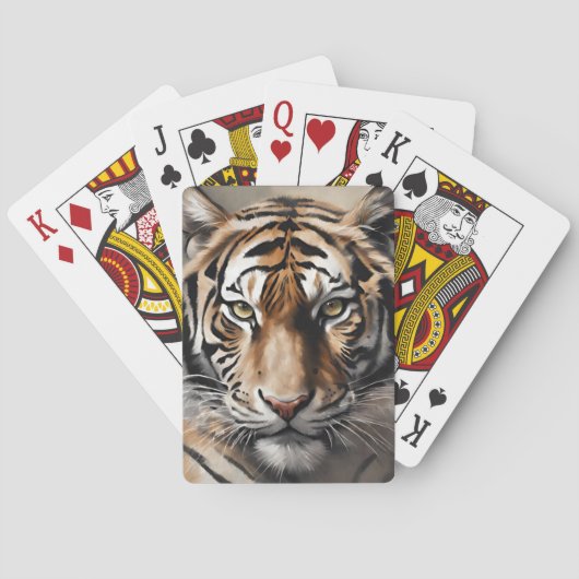Majestic Tijger Portret Pokerkaarten (Achterkant)