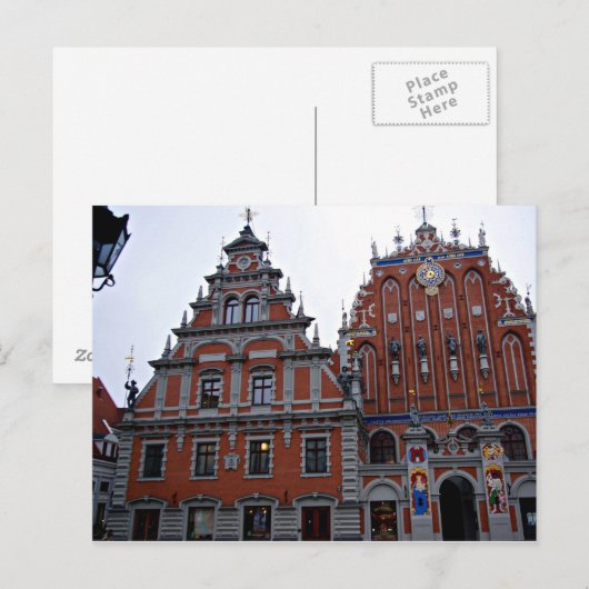 Majestic Town Hall Riga, Letland Briefkaart (Voorkant / Achterkant)