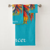 Majestic Tribal Lion met aangepaste naam Bad Handdoek (Insitu)