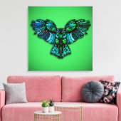 Majestic Tribal Owl Canvas Afdruk (Insitu (Woonkamer))
