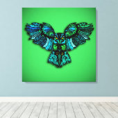Majestic Tribal Owl Canvas Afdruk (Insitu (Houten vloer))