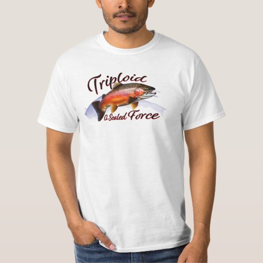 Majestic Triploid Rainbow Trout "A Scaled Force" T-shirt (Voorkant)