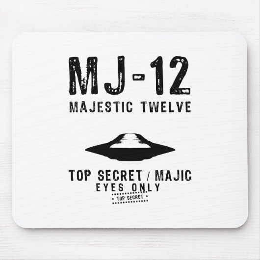 Majestic Twelve MJ-12 Mousepad Muismat (Voorkant)