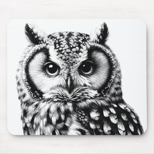 Majestic Uil Mousepad voor Desktop Laptop Muismat (Voorkant)
