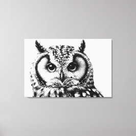Majestic Uil Portret 36x24" Groot Canvas Afdruk