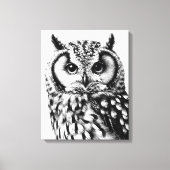 Majestic Uil Portret Custom Size op Canvas Afdruk (Voorkant)