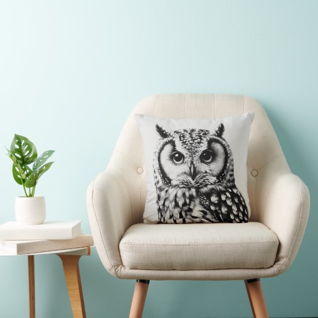 Majestic Uil Sierkussen 16x16" Wildlife Decor (Stoel)