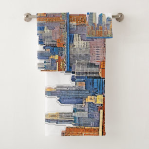 Majestic Uitzicht van New York City Skyline artist Bad Handdoek