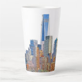 Majestic Uitzicht van New York City Skyline artist Latte Mok (Voorkant)