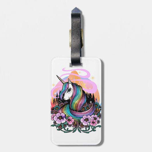Majestic Unicorn Bagagelabel (Achterkant verticaal)