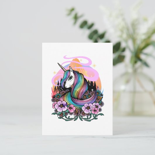 Majestic Unicorn Briefkaart (Staand voorkant)