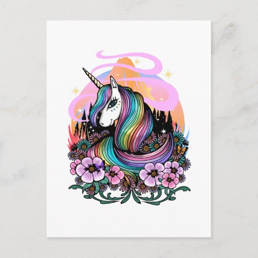 Majestic Unicorn Briefkaart (Voorkant)