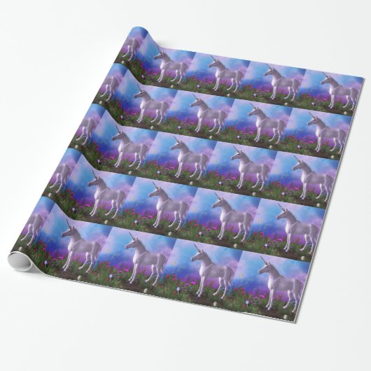 Majestic Unicorn Cadeaupapier (Uitgerold)
