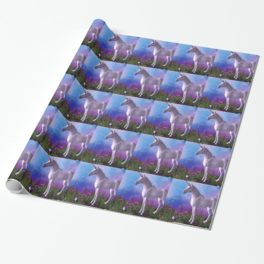 Majestic Unicorn Cadeaupapier (Uitgerold)