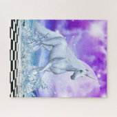 Majestic Unicorn Dansin in het water Legpuzzel (Horizontaal)