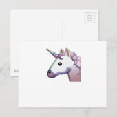 Majestic Unicorn Emoji Briefkaart (Voorkant / Achterkant)
