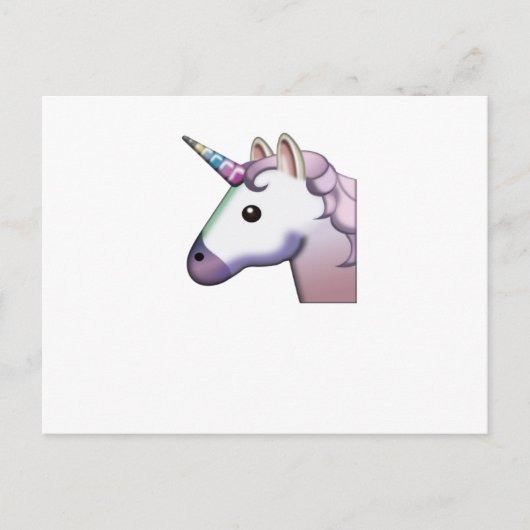 Majestic Unicorn Emoji Briefkaart (Voorkant)