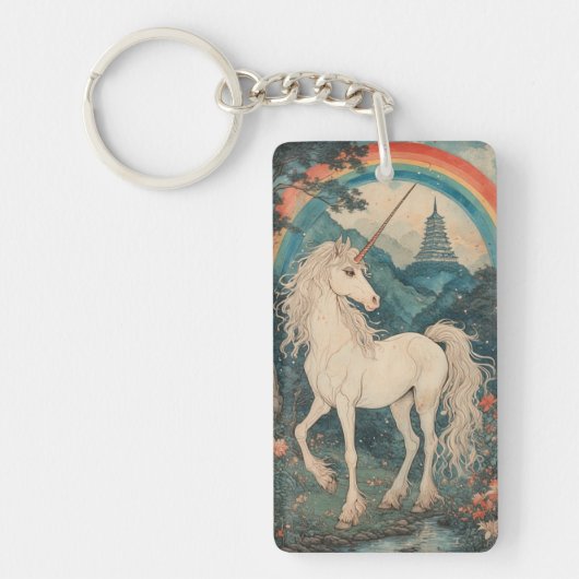 Majestic Unicorn - Japanse stijl Sleutelhanger (Voorkant)