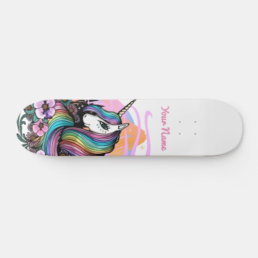 Majestic Unicorn Persoonlijk Skateboard (Horizontaal)