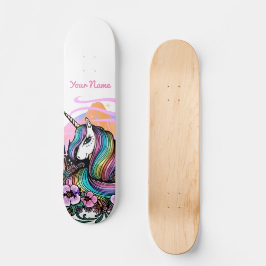 Majestic Unicorn Persoonlijk Skateboard (Voorkant)
