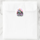 Majestic Unicorn Ronde Sticker (Tas)