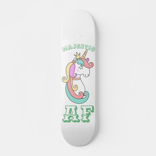 Majestic Unicorn Skateboard, Majestic AF Persoonlijk Skateboard (Voorkant)