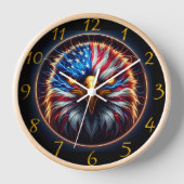 Majestic Verlichte Adelaar: Blauwe Ogen & Bliksem (Voorkant)