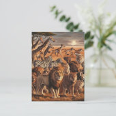 Majestic verzamelen van wilde wezens briefkaart (Staand voorkant)