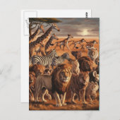 Majestic verzamelen van wilde wezens briefkaart (Voorkant / Achterkant)