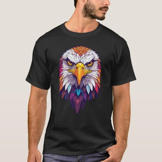Majestic Vibrant Eagle Tshirt (Voorkant)