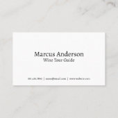 Majestic Vineyard | Wijn Visitekaartje (Achterkant)