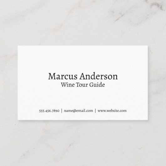 Majestic Vineyard | Wijn Visitekaartje (Achterkant)