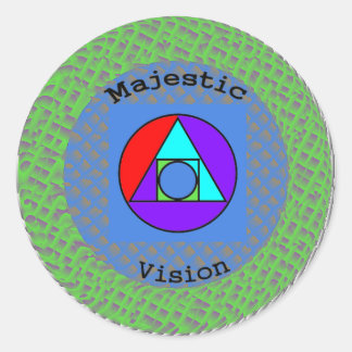 Majestic Vision Driehoeksserie T-shirt Ronde Sticker
