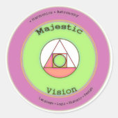Majestic Vision Ronde Sticker (Voorkant)