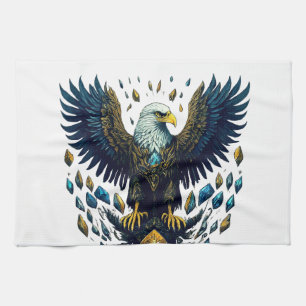 Majestic Vlucht: Crystal Eagle keukenhanddoeken